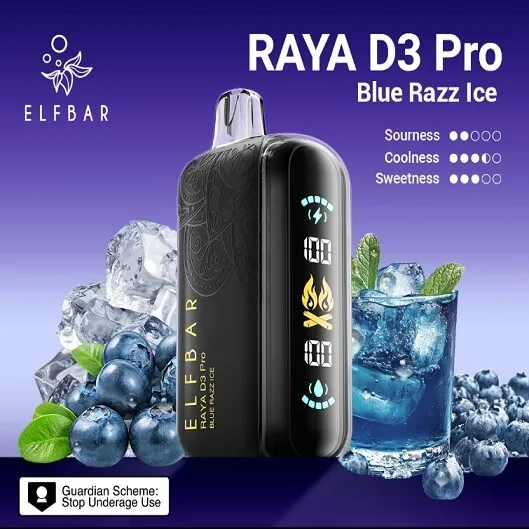 Elf bar Raya d3 pro 30k Blue razz ice