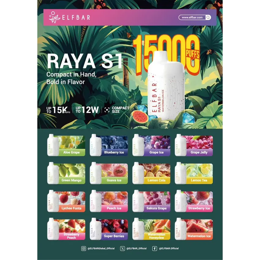 ElF BAR RAYA S1 15K Puffs Mango Mix