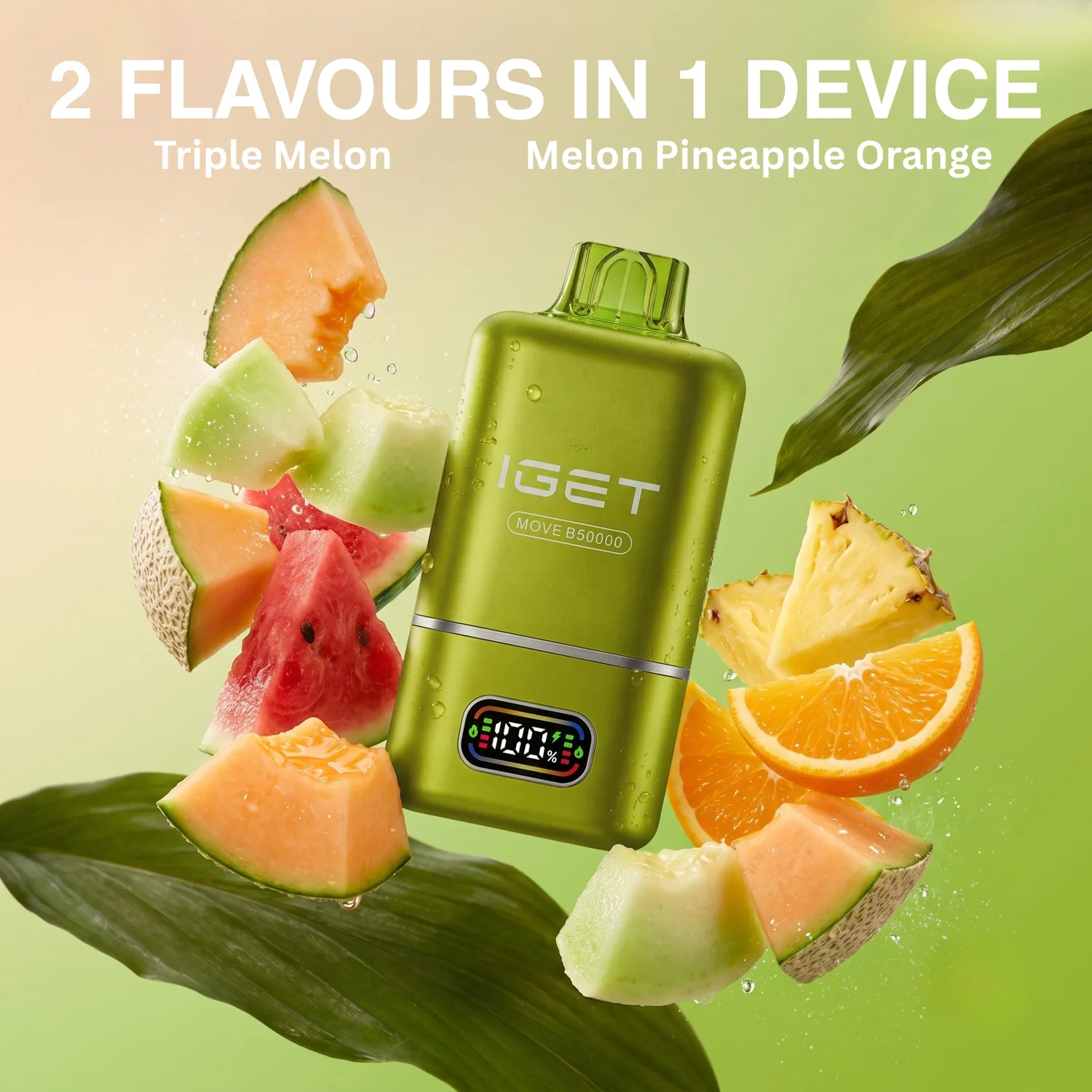 IGET Move Triple Melon + Melon Pineapple Orange - 50K Puffs