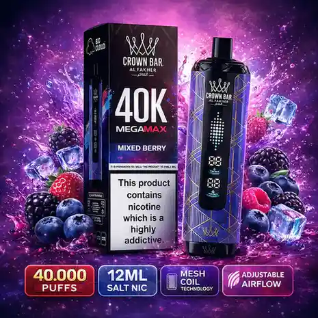 Al Fakher Mega Max 40,000 Puffs – Mixed Berry