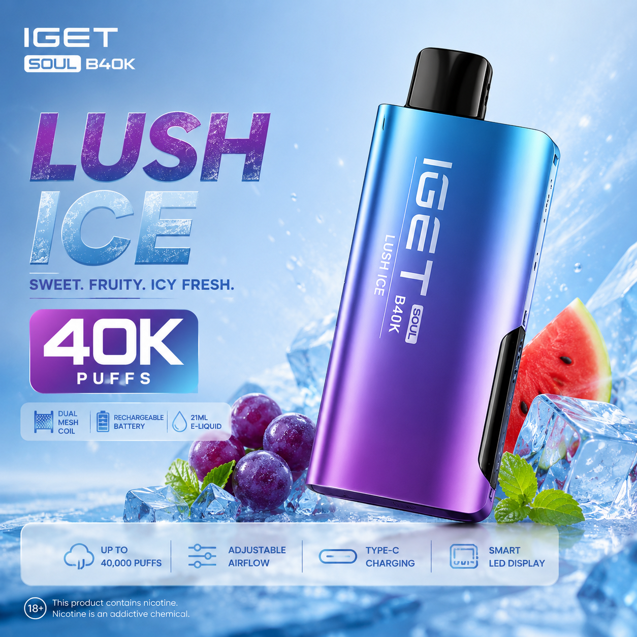 IGET Soul - Lush Ice – 40K Puffs