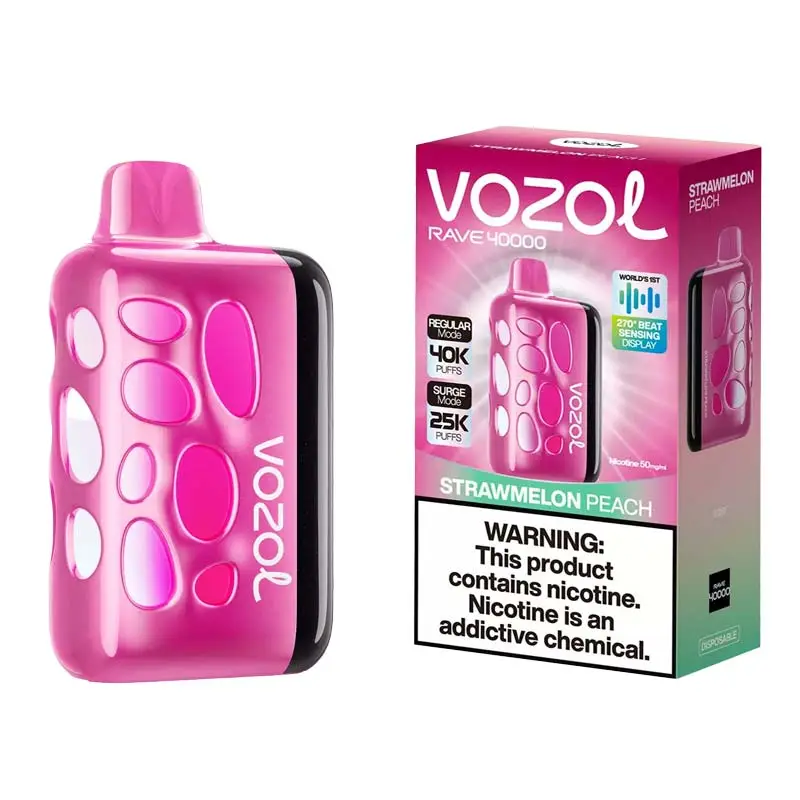 VOZOL Rave – Strawberry Peach – 40,000 Puffs