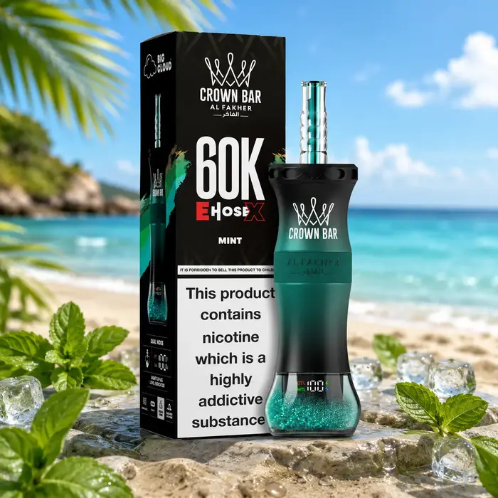 Al Fakher Crown Bar E Hose X - Mint 60000 Puffs