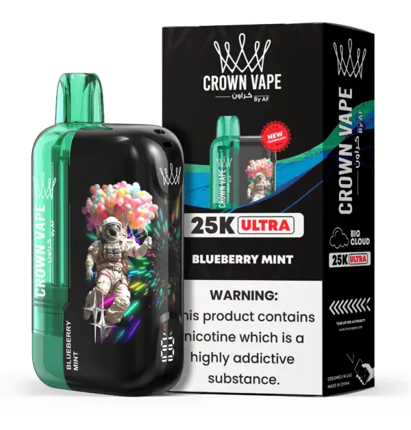 Blueberry Mint - Al Fakher Crown Bar 25,000 Puffs Ultra