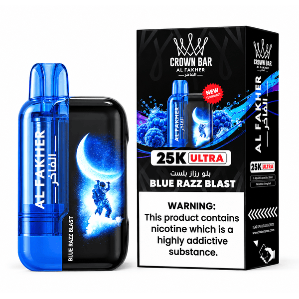 Blue Razz Blast – Al Fakher Crown Bar 25,000 Puffs Ultra