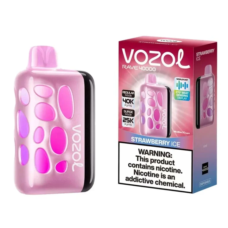 VOZOL Rave Strawberry Ice – 40,000 Puffs