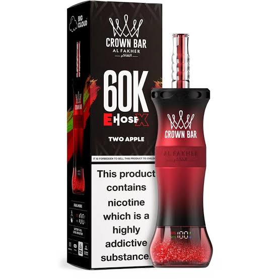 Two Apple - Al Fakher Crown Bar E-Hose X Disposable Vape (60,000 Puffs)